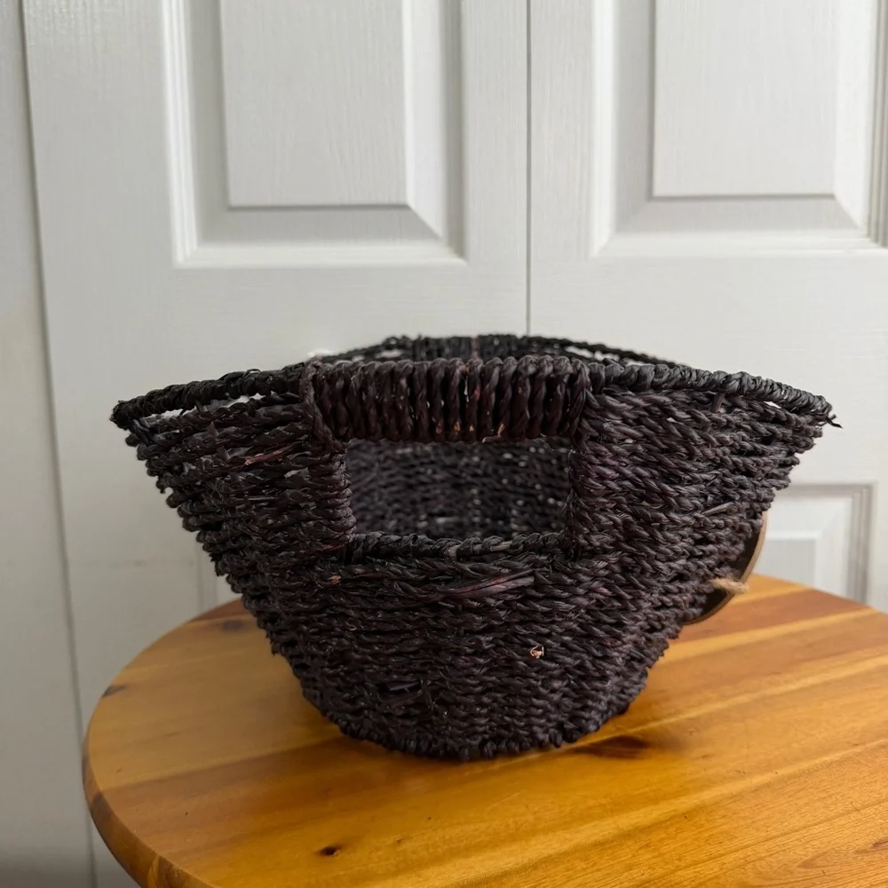 Mainstays purple oval woven basket with‎ chalkboard